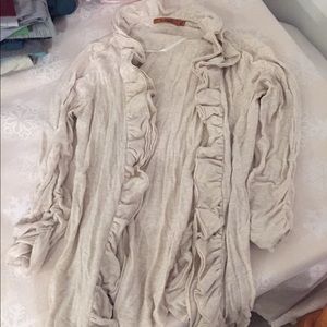 Ruffle cardigan small